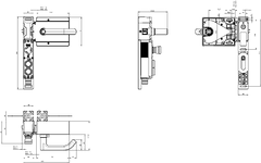 Maßzeichnung MGBS Set ohne Fluchtentriegelung