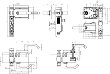 Desenho com dimensões conjunto MGBS com destravamento de fuga
