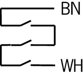 Wiring diagram<br>Circuit diagram CMS-R-BXP… (not actuated)
