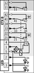 Esquema de conexão ETX BCA/CC 24 V