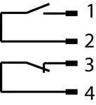 Schéma zapojení CMS-R-EXM… (nesepnuto)