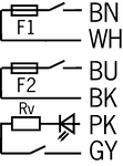 Wiring diagram<br>Circuit diagram CMS-R-AZA… (not actuated)