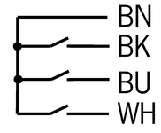 Wiring diagram<br>Circuit diagram CMS-R-BXO… (not actuated)
