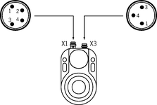 Anschluss Magnetbetriebsspannung Stecker S1.Eine Freilaufdiode ist in jedem CEM bereits integriert.